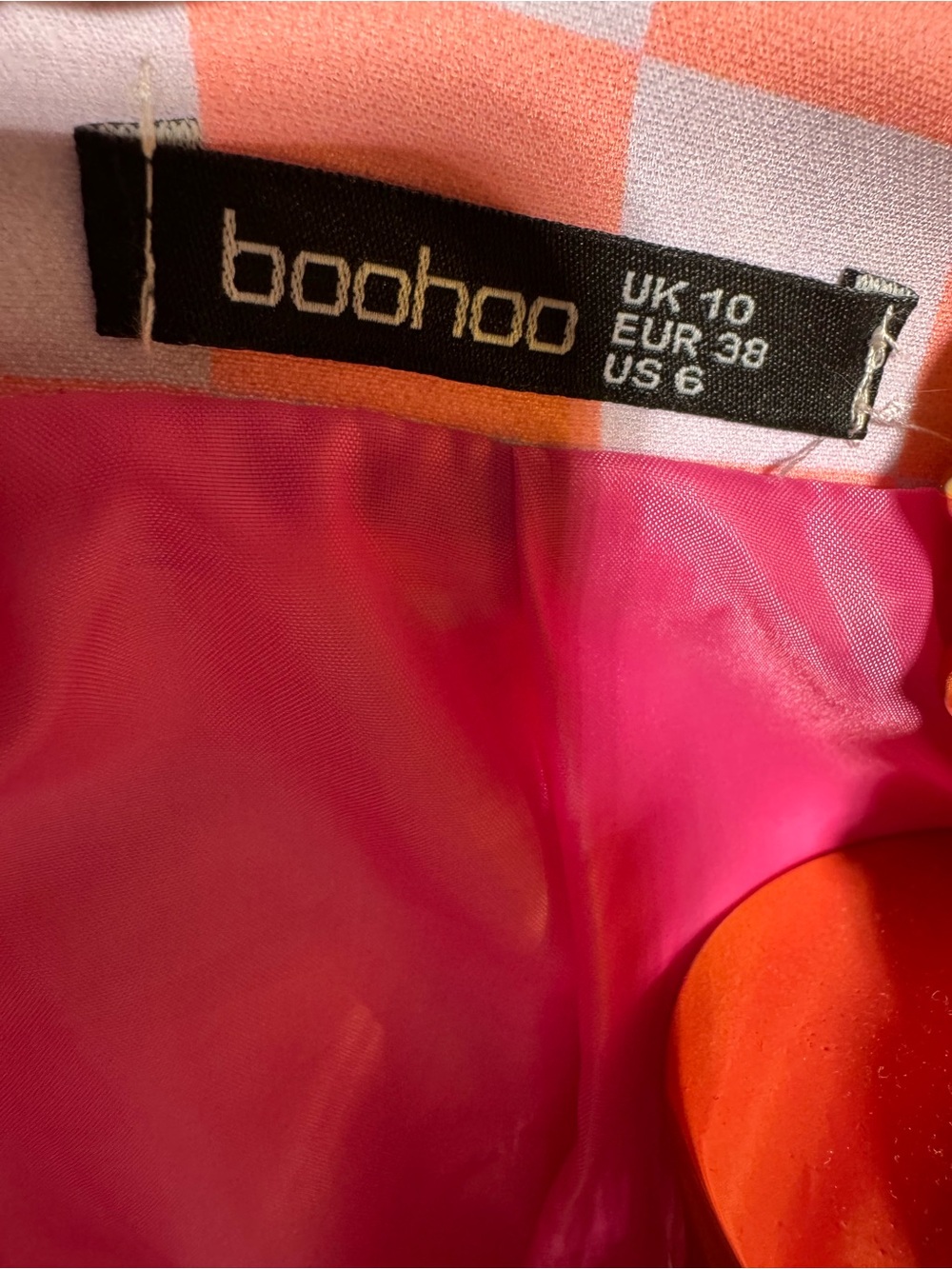 Boohoo Pink and Lavender Checkered Blazer - Picture 4 of 6